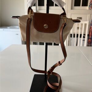 Chic Cream and Brown Crossbody Bag